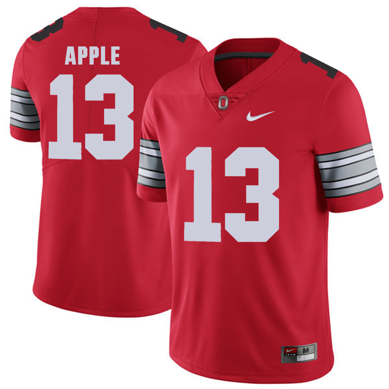 Men Ohio State #13 Apple Red Customized NCAA Jerseys->customized ncaa jersey->Custom Jersey
